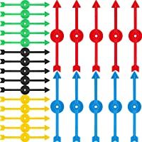 4 Pulgadas de Flecha de Spinner de Juego de Plástico en 5 Colores para Escuela- Spinner de Juego de Tablero (25 Piezas)